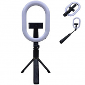 Монопод-штатив для селфи с кольцевой LED лампой Selfie Stick A8 телескопический с пультом и Bluetooth. Изображение №6