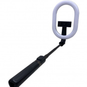 Монопод-штатив для селфи с кольцевой LED лампой Selfie Stick A8 телескопический с пультом и Bluetooth. Изображение №8