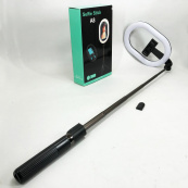 Монопод-штатив для селфи с кольцевой LED лампой Selfie Stick A8 телескопический с пультом и Bluetooth. Изображение №11