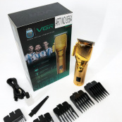 Аккумуляторная машинка для стрижки волос VGR V-280 с дисплеем и насадками качественная. Цвет: золотой. Изображение №14