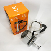 Френч-пресс Well Done WD-8016B с ручкой soft-touch 600 мл, Френч пресс стеклянный на кухню. Изображение №7