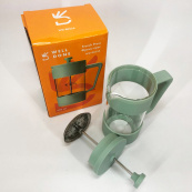 Френч-прес Well Done WD-8053A м'ятний 350 мл, Чайник самовар скляний, Чайники для заварки. Зображення №6