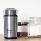 Кофемолка MAGIO MG-194 200 Вт, Электрическая мельница для кофе, Металлическая кофемолка из нержавейки. Изображение №3 Кофемолка MAGIO MG-194 200 Вт, Электрическая мельница для кофе, Металлическая кофемолка из нержавейки. Изображение №3