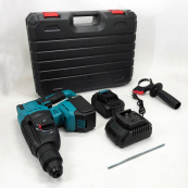 Перфоратор акумуляторний безщітковий KRAFFTEC 48V 2 акб 4.0AH дриль на акамуляторі для дому в кейсі. Зображення №2