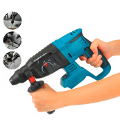 Перфоратор акумуляторний безщітковий KRAFFTEC 48V 2 акб 4.0AH дриль на акамуляторі для дому в кейсі. Зображення №5