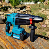 Перфоратор акумуляторний безщітковий KRAFFTEC 48V 2 акб 4.0AH дриль на акамуляторі для дому в кейсі. Зображення №6