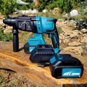 Перфоратор акумуляторний безщітковий KRAFFTEC 48V 2 акб 4.0AH дриль на акамуляторі для дому в кейсі. Зображення №8