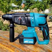 Перфоратор акумуляторний безщітковий KRAFFTEC 48V 2 акб 4.0AH дриль на акамуляторі для дому в кейсі. Зображення №10