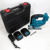 Акумуляторний безщітковий лобзик 24V з 2 АКБ у пластиковому кейсі з регулюванням швидкості та кута нахилу. Зображення №9