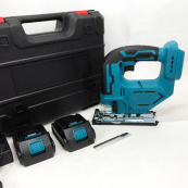 Акумуляторний безщітковий лобзик 24V з 2 АКБ у пластиковому кейсі з регулюванням швидкості та кута нахилу. Зображення №10