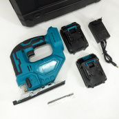 Акумуляторний безщітковий лобзик 24V з 2 АКБ у пластиковому кейсі з регулюванням швидкості та кута нахилу. Зображення №16