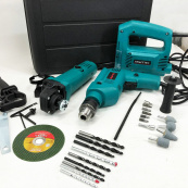 Набор электроинструментов 3в1: сетевая ударная дрель, болгарка сетевая, лобзик электрический мощный. Изображение №3