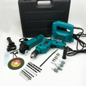 Набор электроинструментов 3в1: сетевая ударная дрель, болгарка сетевая, лобзик электрический мощный. Изображение №4