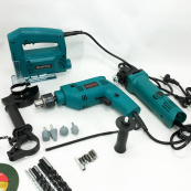 Набор электроинструментов 3в1: сетевая ударная дрель, болгарка сетевая, лобзик электрический мощный. Изображение №9