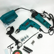 Набор электроинструментов 3в1: сетевая ударная дрель, болгарка сетевая, лобзик электрический мощный. Изображение №10