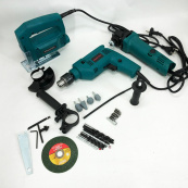 Набор электроинструментов 3в1: сетевая ударная дрель, болгарка сетевая, лобзик электрический мощный. Изображение №11