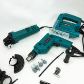Набор электроинструментов 3в1: сетевая ударная дрель, болгарка сетевая, лобзик электрический мощный. Изображение №12