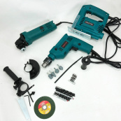 Набор электроинструментов 3в1: сетевая ударная дрель, болгарка сетевая, лобзик электрический мощный. Изображение №13