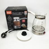 Електрична турка для кави RAF R.125 Кавоварка зі скляною чашею 500мл 600 Вт. Колір: білий. Зображення №3 Електрична турка для кави RAF R.125 Кавоварка зі скляною чашею 500мл 600 Вт. Колір: білий. Зображення №3