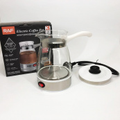 Електрична турка для кави RAF R.125 Кавоварка зі скляною чашею 500мл 600 Вт. Колір: білий. Зображення №6 Електрична турка для кави RAF R.125 Кавоварка зі скляною чашею 500мл 600 Вт. Колір: білий. Зображення №6