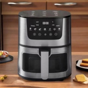 Аерогриль Rainberg RB-2268 4200 Вт аерофритюрниця безолійна без олії з регулюванням температури 8 л. Зображення №4