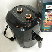 Аэрофритюрница для дома с таймером Rainberg RB-2242 на 6 л безмасляная фритюрница 3800 Вт. Цвет: черный. Изображение №4 Аэрофритюрница для дома с таймером Rainberg RB-2242 на 6 л безмасляная фритюрница 3800 Вт. Цвет: черный. Изображение №4