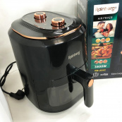Аэрофритюрница для дома с таймером Rainberg RB-2242 на 6 л безмасляная фритюрница 3800 Вт. Цвет: черный. Изображение №6 Аэрофритюрница для дома с таймером Rainberg RB-2242 на 6 л безмасляная фритюрница 3800 Вт. Цвет: черный. Изображение №6