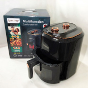 Аэрофритюрница для дома с таймером Rainberg RB-2242 на 6 л безмасляная фритюрница 3800 Вт. Цвет: черный. Изображение №8 Аэрофритюрница для дома с таймером Rainberg RB-2242 на 6 л безмасляная фритюрница 3800 Вт. Цвет: черный. Изображение №8