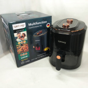 Аэрофритюрница для дома с таймером Rainberg RB-2242 на 6 л безмасляная фритюрница 3800 Вт. Цвет: черный. Изображение №16 Аэрофритюрница для дома с таймером Rainberg RB-2242 на 6 л безмасляная фритюрница 3800 Вт. Цвет: черный. Изображение №16