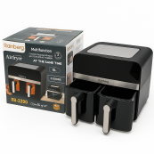 Аерогриль Rainberg RB-2290 4200 Вт 13 л, аерогриль на 2 контейнери, мультипічка, кухонна фритюрниця. Зображення №3