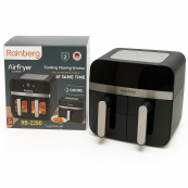 Аерогриль Rainberg RB-2290 4200 Вт 13 л, аерогриль на 2 контейнери, мультипічка, кухонна фритюрниця. Зображення №6