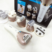 Епілятор GEMEI GM-7003 бездротовий акумуляторний з 5 насадками жіночий. Зображення №5 Епілятор GEMEI GM-7003 бездротовий акумуляторний з 5 насадками жіночий. Зображення №5