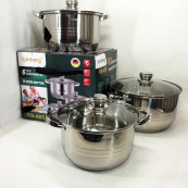 Набір каструль Rainberg RB-605 капсульне 9-ти шарове дно. Зображення №5 Набір каструль Rainberg RB-605 капсульне 9-ти шарове дно. Зображення №5