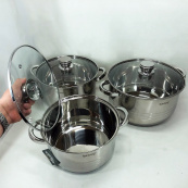 Набір каструль Rainberg RB-605 капсульне 9-ти шарове дно. Зображення №7 Набір каструль Rainberg RB-605 капсульне 9-ти шарове дно. Зображення №7