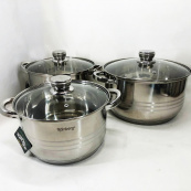 Набір каструль Rainberg RB-605 капсульне 9-ти шарове дно. Зображення №9 Набір каструль Rainberg RB-605 капсульне 9-ти шарове дно. Зображення №9