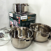 Набір каструль Rainberg RB-605 капсульне 9-ти шарове дно. Зображення №10 Набір каструль Rainberg RB-605 капсульне 9-ти шарове дно. Зображення №10