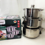 Набір каструль Rainberg RB-605 капсульне 9-ти шарове дно. Зображення №12 Набір каструль Rainberg RB-605 капсульне 9-ти шарове дно. Зображення №12