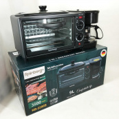 Електрична піч для сніданку 3в1 Rainberg RB-2286B 3800 Вт (піч, кавоварка, поверхня для смаження). Зображення №2