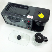 Електрична піч для сніданку 3в1 Rainberg RB-2286B 3800 Вт (піч, кавоварка, поверхня для смаження). Зображення №5