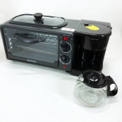 Електрична піч для сніданку 3в1 Rainberg RB-2286B 3800 Вт (піч, кавоварка, поверхня для смаження). Зображення №6