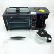 Електрична піч для сніданку 3в1 Rainberg RB-2286B 3800 Вт (піч, кавоварка, поверхня для смаження). Зображення №8