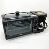 Електрична піч для сніданку 3в1 Rainberg RB-2286B 3800 Вт (піч, кавоварка, поверхня для смаження). Зображення №10