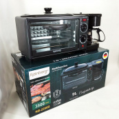 Електрична піч для сніданку 3в1 Rainberg RB-2286B 3800 Вт (піч, кавоварка, поверхня для смаження). Зображення №16