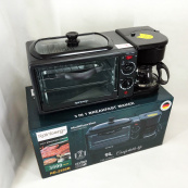 Електрична піч для сніданку 3в1 Rainberg RB-2286B 3800 Вт (піч, кавоварка, поверхня для смаження). Зображення №17