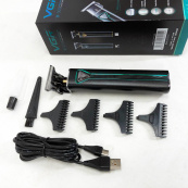 Профессиональная аккумуляторная машинка для стрижки VGR V-009 триммер для бороды и усов. Цвет: зеленый. Изображение №12