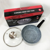 Глибока сковорода з кришкою Unique UN-5171 24 см, Сковорода для приготування на плиті, зручна на кухню. Зображення №6