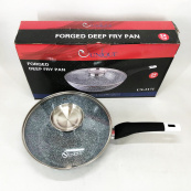 Глибока сковорода з кришкою Unique UN-5171 24 см, Сковорода для приготування на плиті, зручна на кухню. Зображення №9