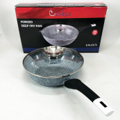 Глибока сковорода з кришкою Unique UN-5171 24 см, Сковорода для приготування на плиті, зручна на кухню. Зображення №10