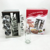 Набір ємностей для спецій на основі UNIQUE 12 в 1 Квадрат Органайзер для приправ, Стійка для спецій. Зображення №10