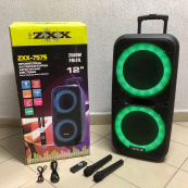 Акустична переносна колонка ZXX-7575 300 Вт акумуляторна з мікрофонами 80х39х33 см. Зображення №3